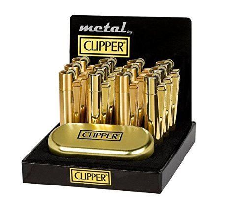 1 x Clipper original oro metal encendedor con dorado metalizado lata