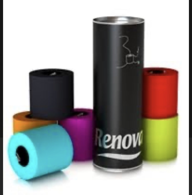 Renova Papel higiénico 4 Capas Blanco Decorado Perfumado