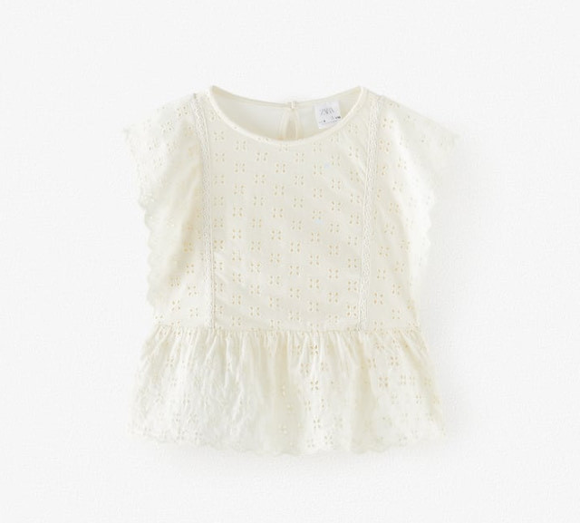 Fashion T-shirt renda folho Zara Kids