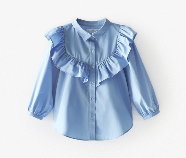 Moda Camisa com folho Zara Kids 