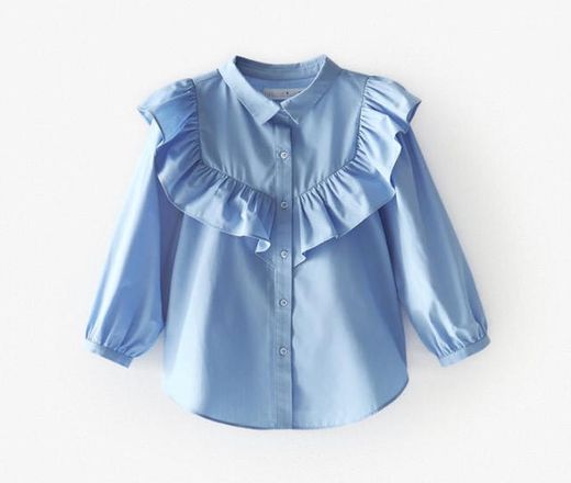 Camisa com folho Zara Kids 