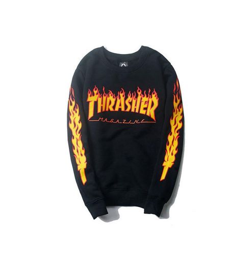 Medress Sudadera con Capucha de Manga Larga para Mujer Thrasher Jersey con