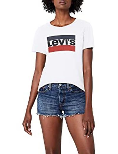 Levi's The Perfect Tee, Camiseta, Mujer, Blanco