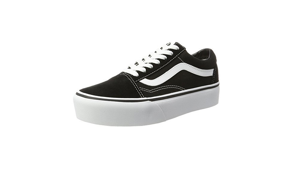 Social Vans Old Skool Platform, Zapatillas para Mujer, Negro