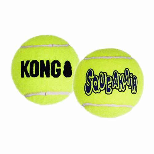 Producto KONG - Squeakair Balls - Pelotas de tenis sonoras que respetan sus