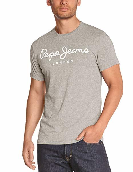 Moda Pepe Jeans Original Stretch PM501594 Camiseta, Azul