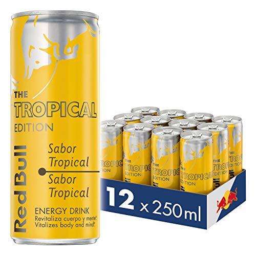 Producto Red Bull Tropical Bebida Energética - Paquete de 12 x 250 ml