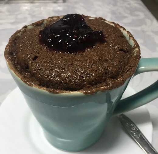 Bolo de chocolate de caneca 