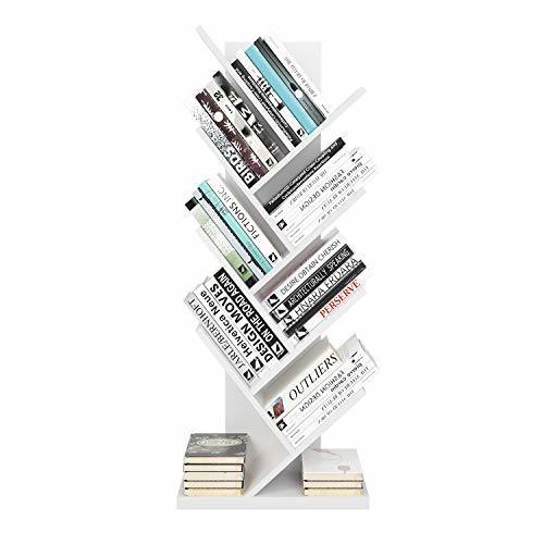 Social Homfa Estantería para Libros Librería de Árbol Estantería de Pared con 8