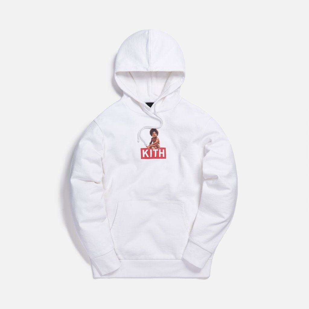 Kith X Biggie Classic Logo Hoodie White
