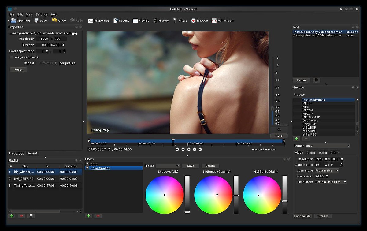 Fashion Shotcut video editor