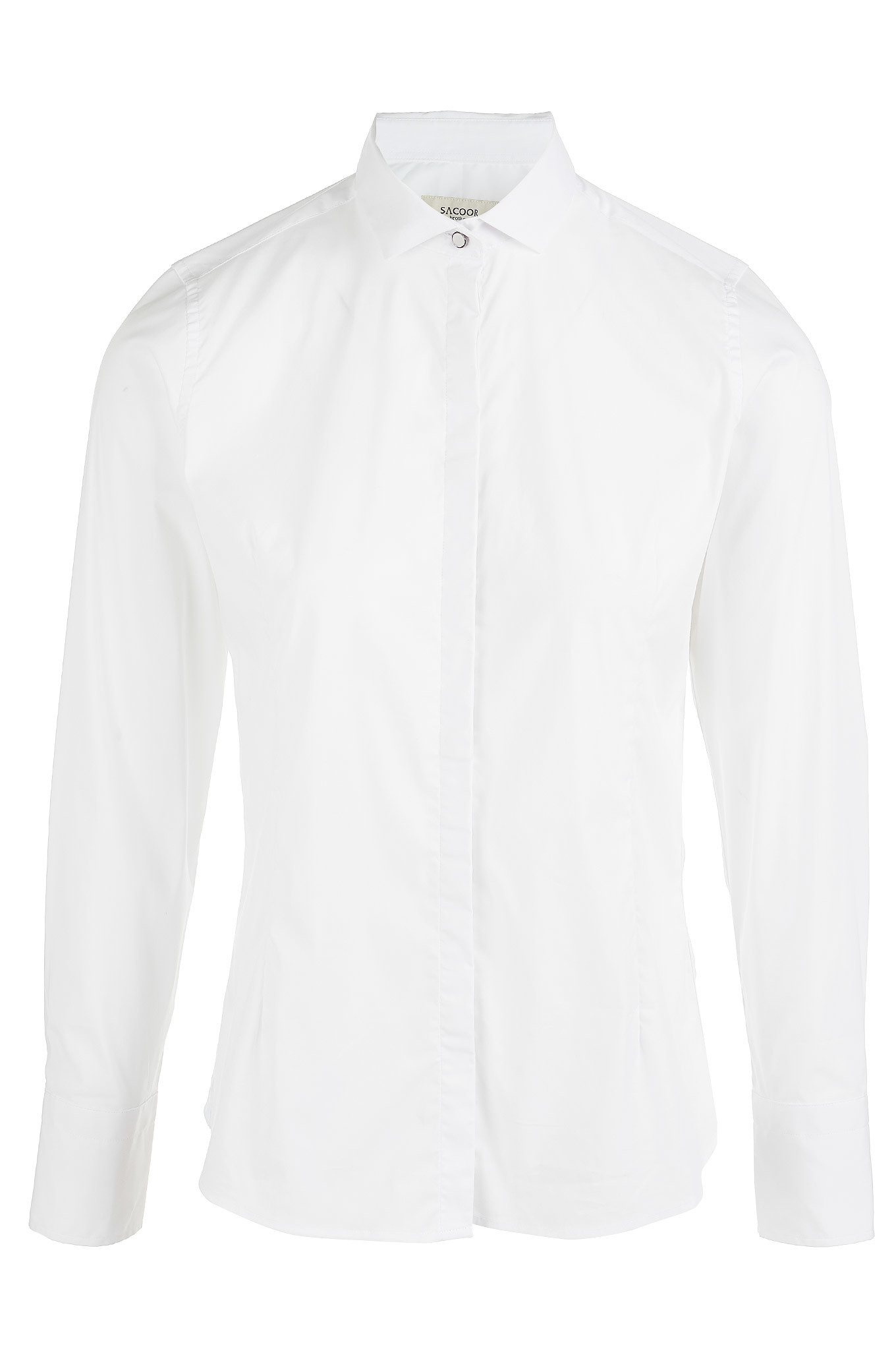 Fashion Sacoor Camisa de Mulher Classic Slim Fit branco