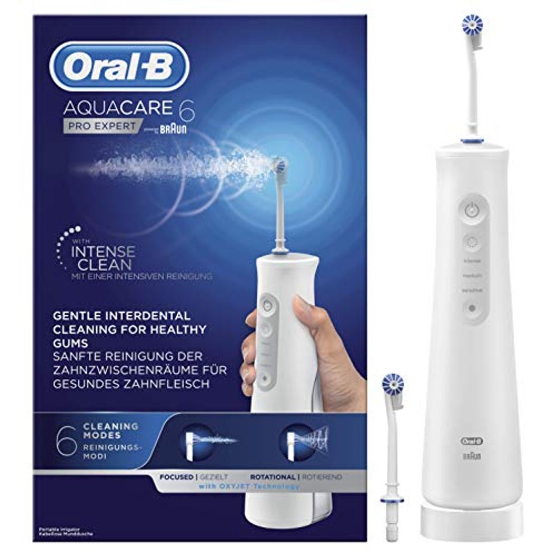 Social Oral-B Acuacare Pro-Expert Irrigador Bucal Portatil Con Tecnología Oxyjet De Braun