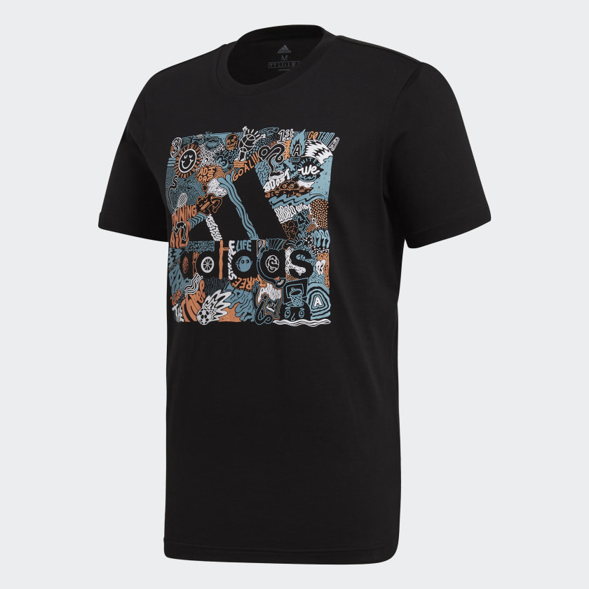 Social Camiseta Doodle Badge of Sport - Preto adidas | adidas Brasil