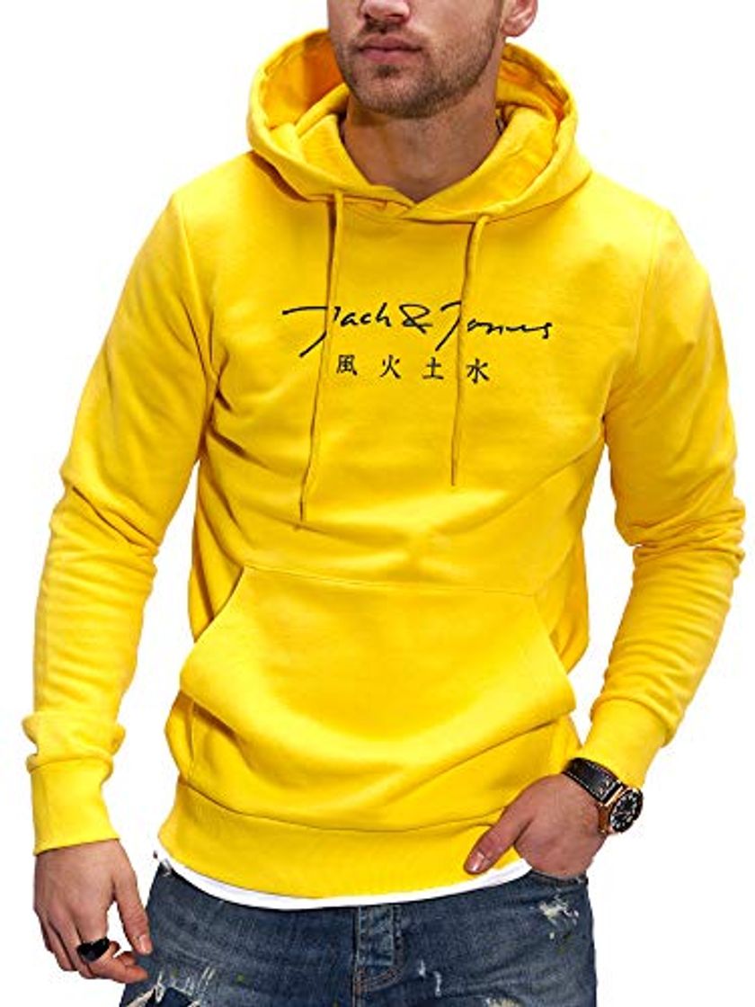 Social Jack & Jones Sudadera con Capucha Suéter Manga Larga para Hombre Casual