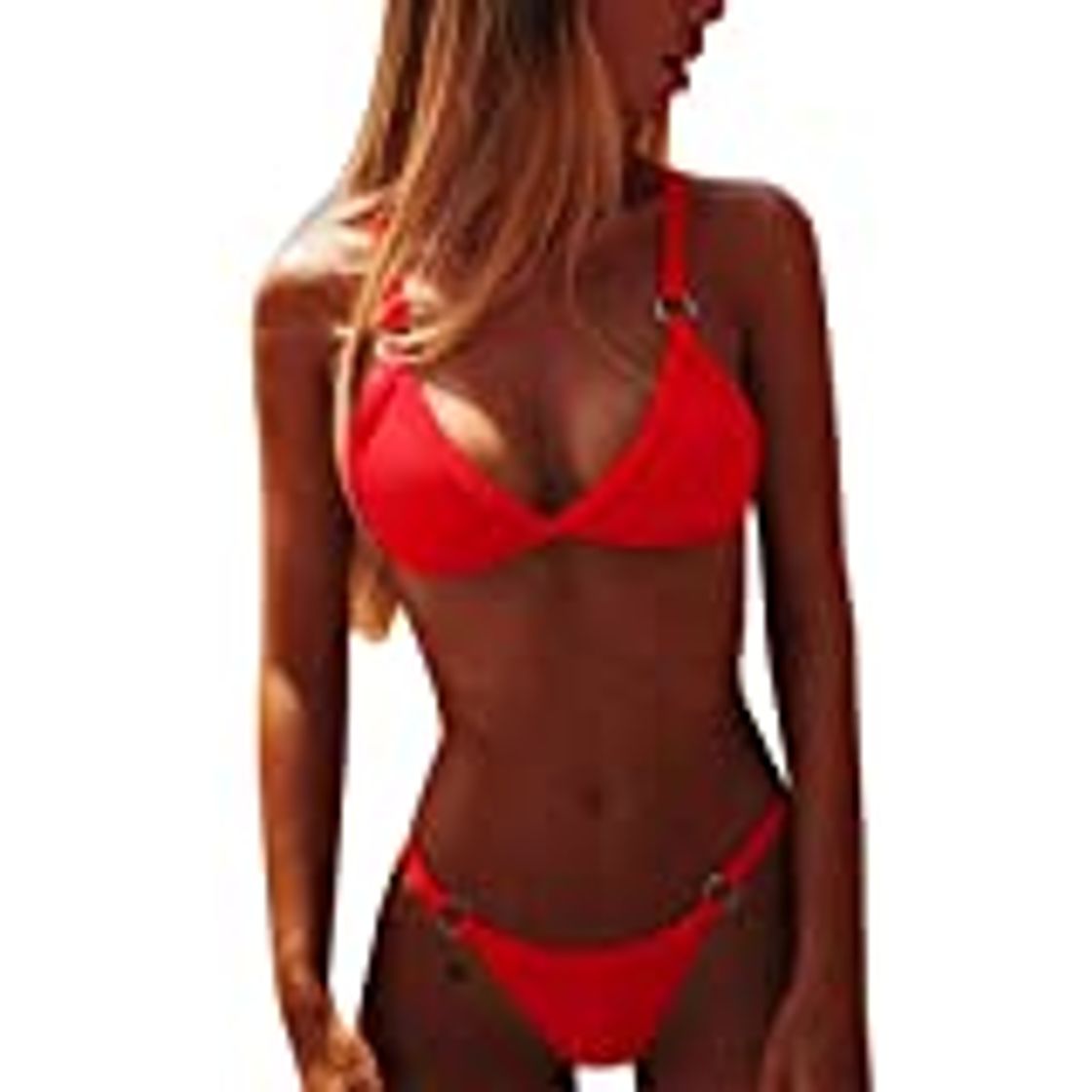 Social CheChury Bikini Mujer Conjuntos Brasileño Sexy Tanga Mujer Playa Ropa de Baño Traje de Baño Sexy Bañador de Baño Tops y Braguitas 2 Piezas Verano