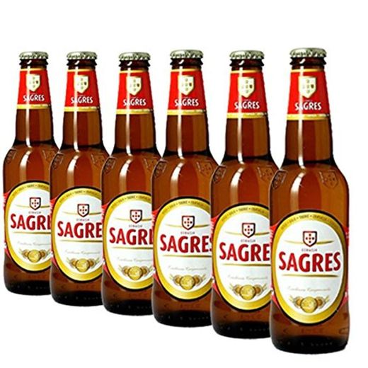 SAGRES Paquete de 6x Botellas de Cerveza de Portugal