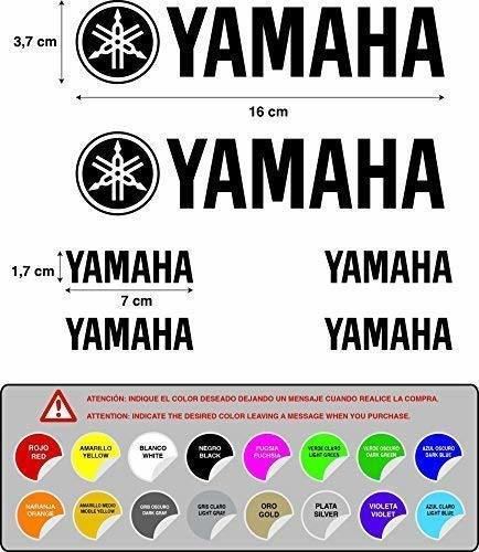 6 Pegatinas Stickers ADESIVO AUFKLEBER Decals AUTOCOLLANTS Compatible con Yamaha Moto Texto