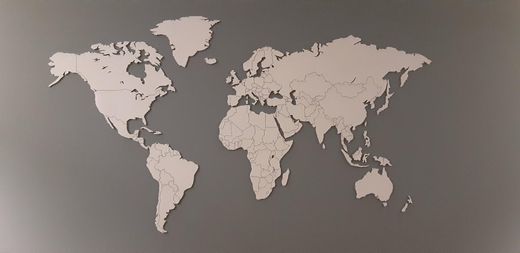 Product Mapa Mundo em Cortiça pintado em branco