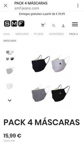 Máscara de protecção individual - Reutilizáveis