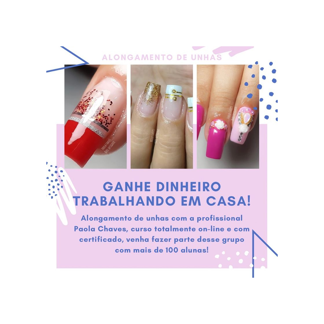 Product Curso de alongamento de unhas com Paola Chaves