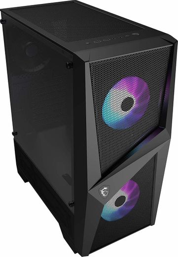 MSI MAG FORGE 100R Mid-Tower - Caja de PC Gaming (2 x