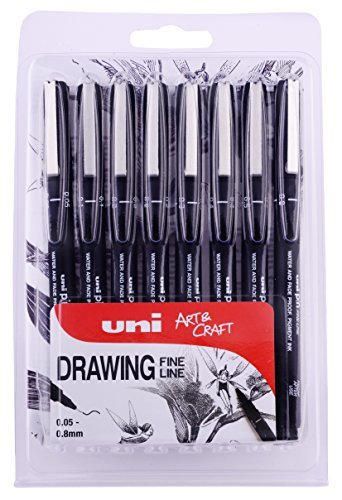 Uni-Ball 153544419 - Pack de 8 bolígrafo de dibujo
