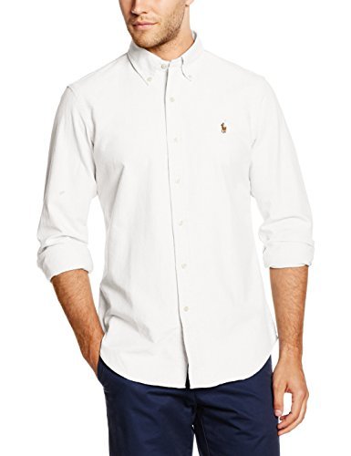 Polo Ralph Lauren Core FIT BD PPC, Camisa para Hombre, Weiß