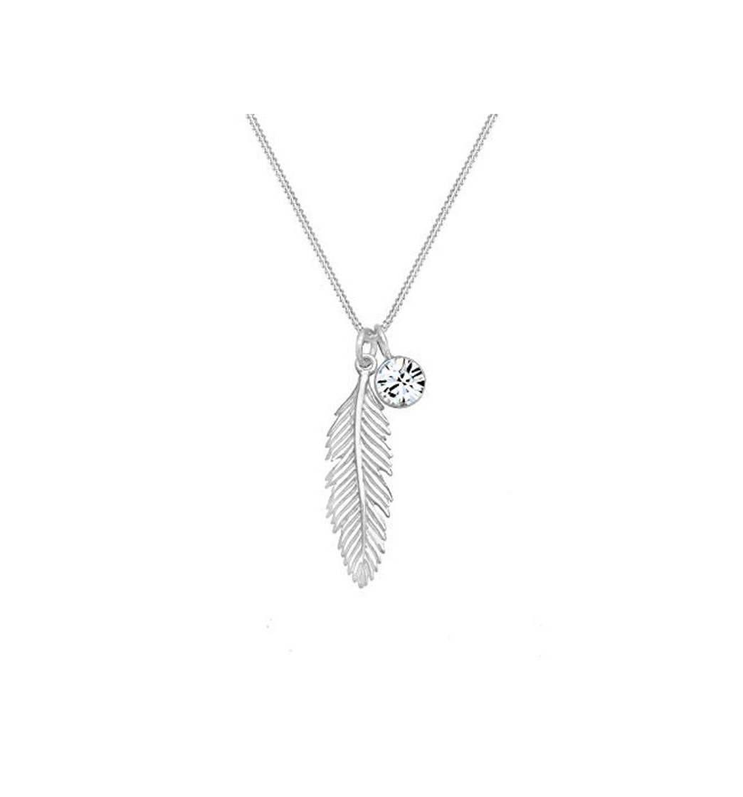 Elli Collares colgante boho de plumas para mujer