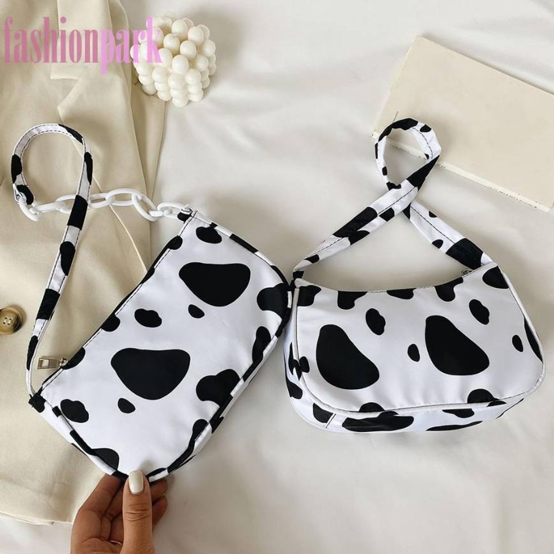 Fashion Bolsa baguete cow