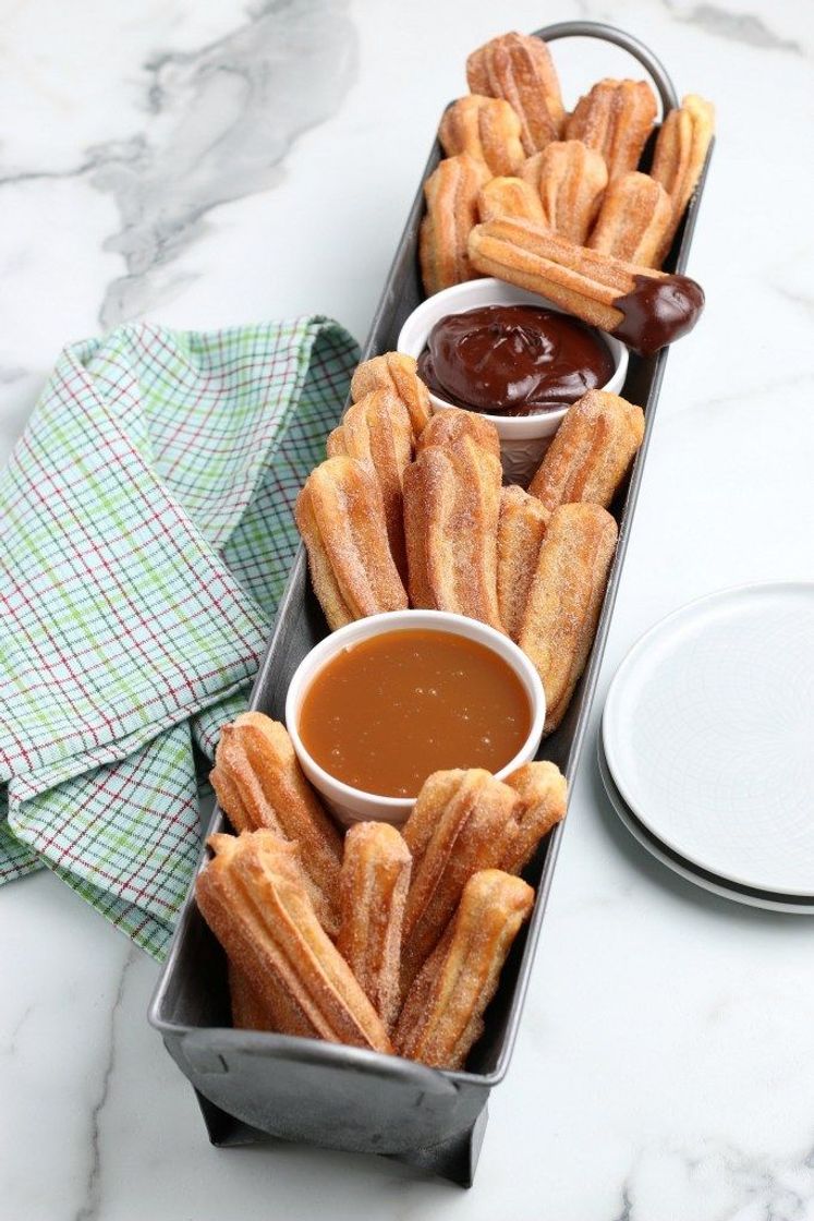 Churros com chocolate 