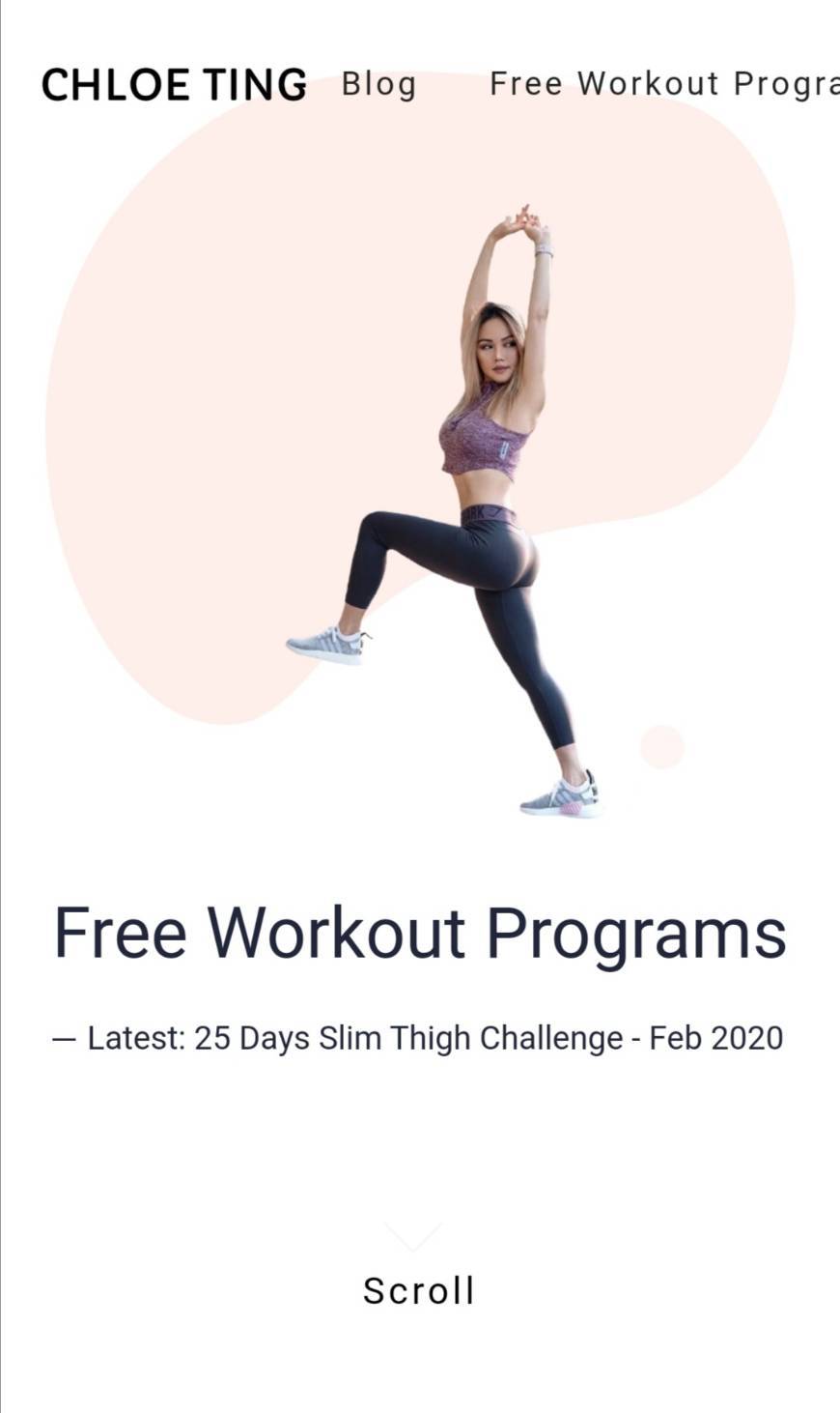 Fashion Free Workout Programs - #ChloeTingChallenge