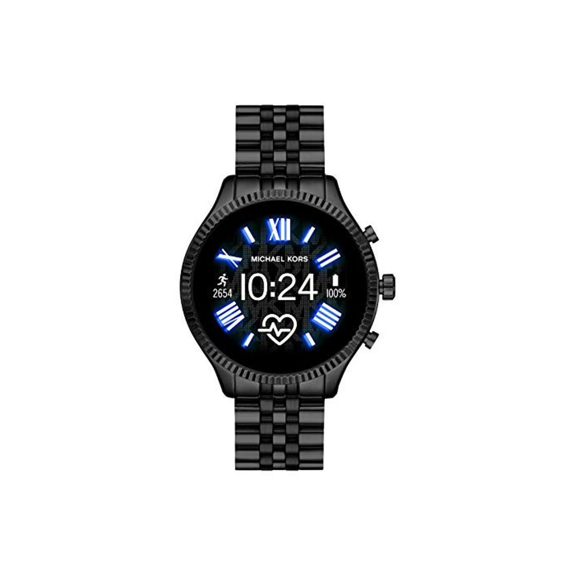 Fashion Michael Kors Gen 5 Lexington smartwatch para Mujer con Caja y Correa de Acero Inoxidable Negro MKT5096