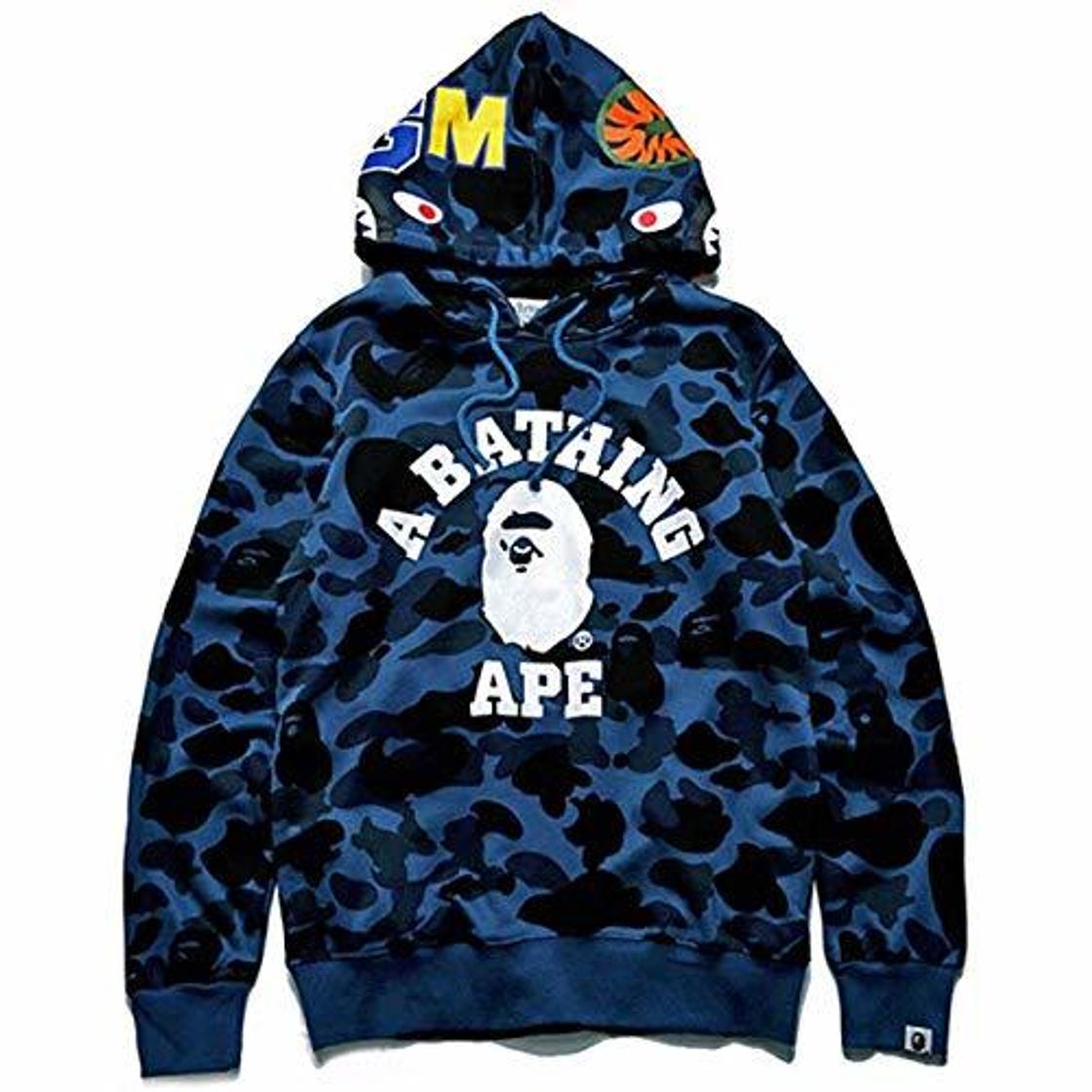 Social W&TT Sudadera con Capucha para Hombre Ape Bape Shark Head Sudadera con
