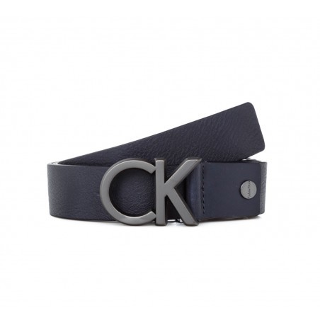 Moda Calvin Klein 3.5cm Adj.Belt Cinturón, Negro