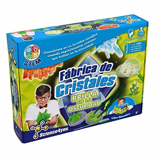 Producto Science4you-Fábrica Fábrica de Cristales Brilla en la Oscuridad para Niños +8 Años,