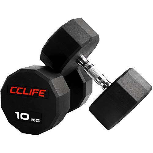 Social CCLIFE Mancuernas dodecágono de Pesas de Goma Hex Dumbells 10kg-30kg, Color