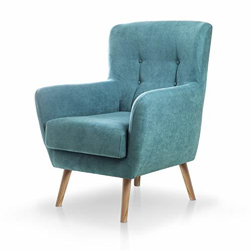 Social SuenosZzz- Sillon Izan butacas para Dormitorio Nórdica. Sillón tapizado Acualine Antimanchas