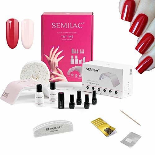 Juego de secado de uñas híbrido Semilac Try Me UV LED 36