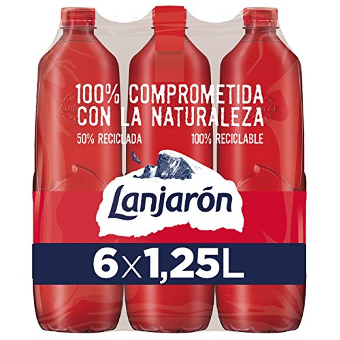 Product Lanjarón Agua Mineral botella 100% plástico reciclado - Pack de 6 x