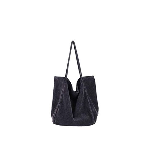 Howoo Mujer Grande Pana Retro Bolsa de Hombro Casual Bolso Moda Bolsa