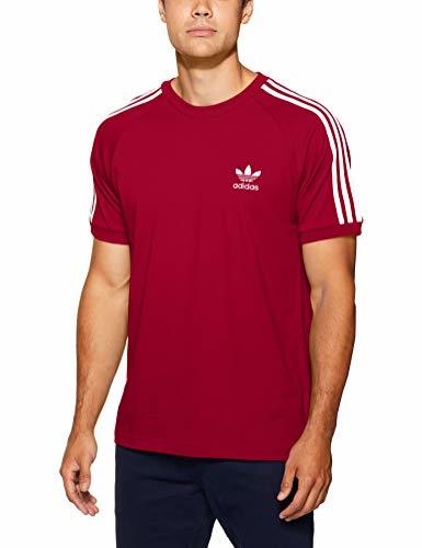 Social adidas 3-Stripes Camiseta, Hombre, Rojo