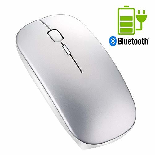 Social Ratón Bluetooth sin Receptor - Tsmine Ratón Inalámbrico Recargable con Clique Silencioso