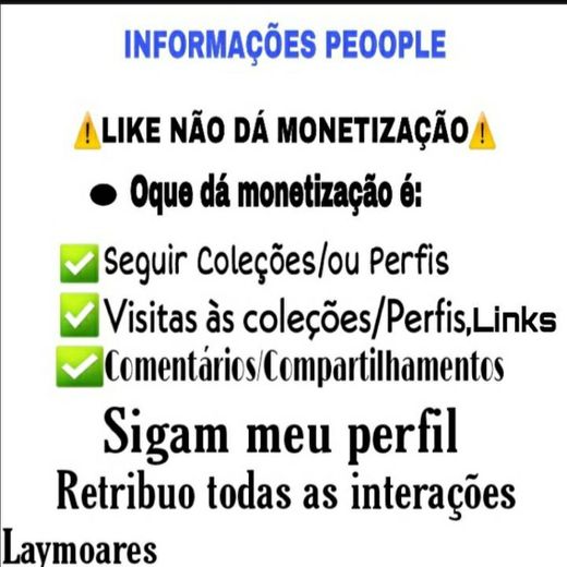 Informações peoople. 