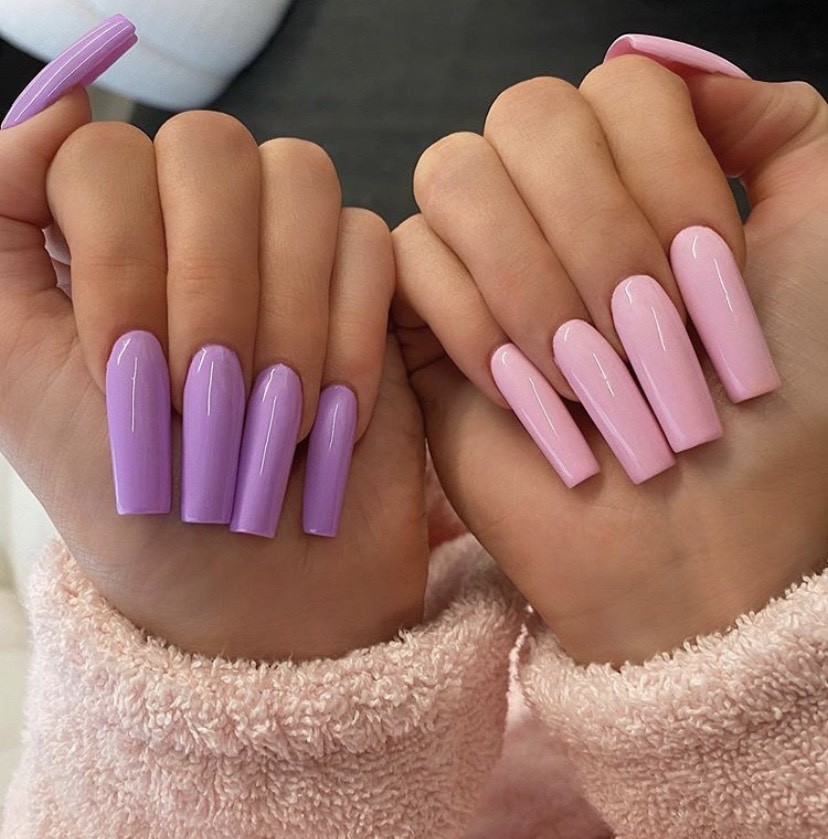 Fashion Nails: Lilac & Pink