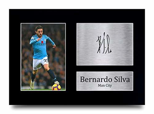 HWC Trading Bernardo Silva Gifts - Fotografía autografiada para Aficionados y Aficionados,