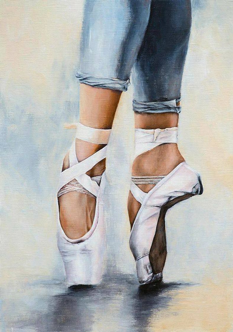 Moda Pintura de zapatillas de ballet. 