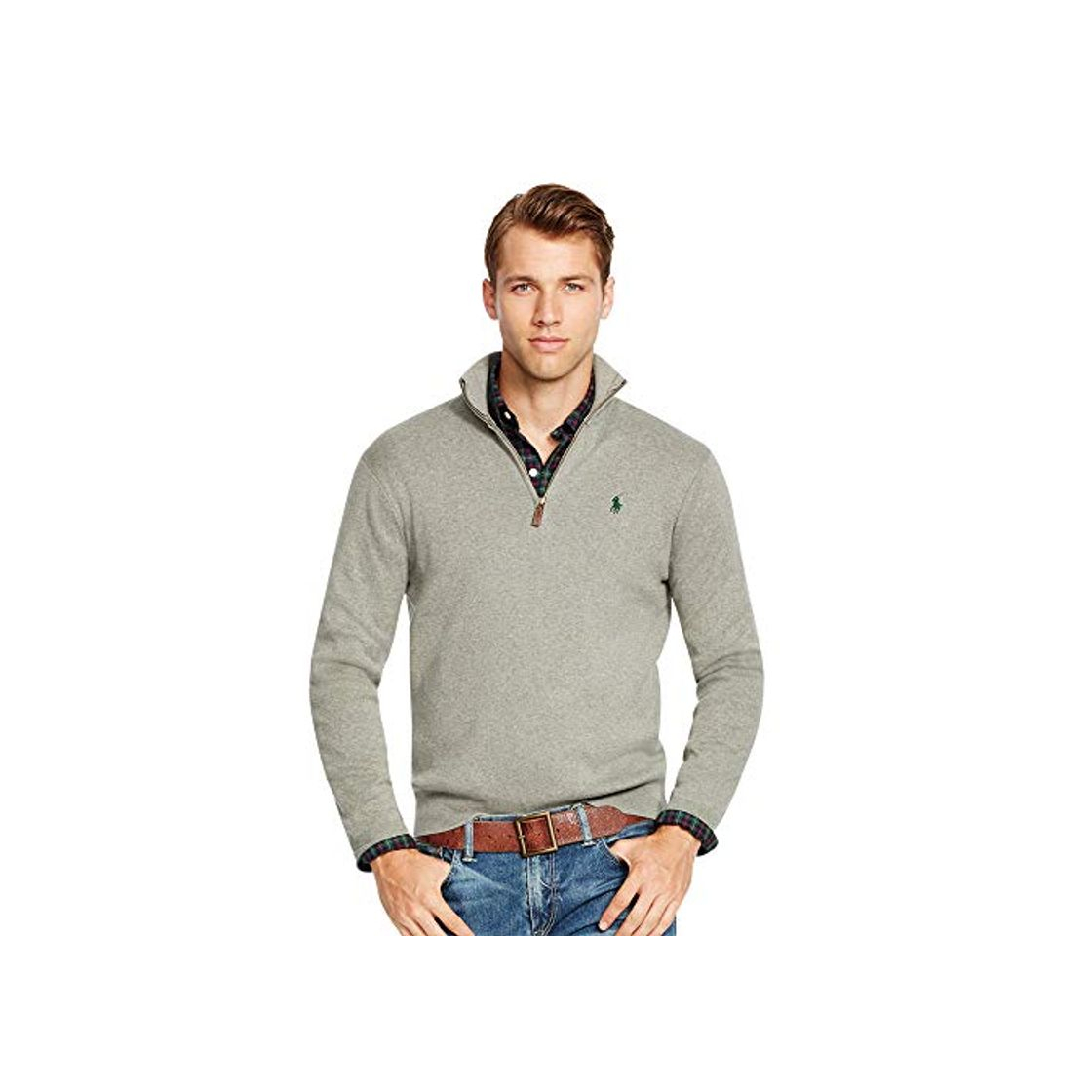 Fashion Ralph Lauren Jersei para Hombre con Cuello de Cremallera