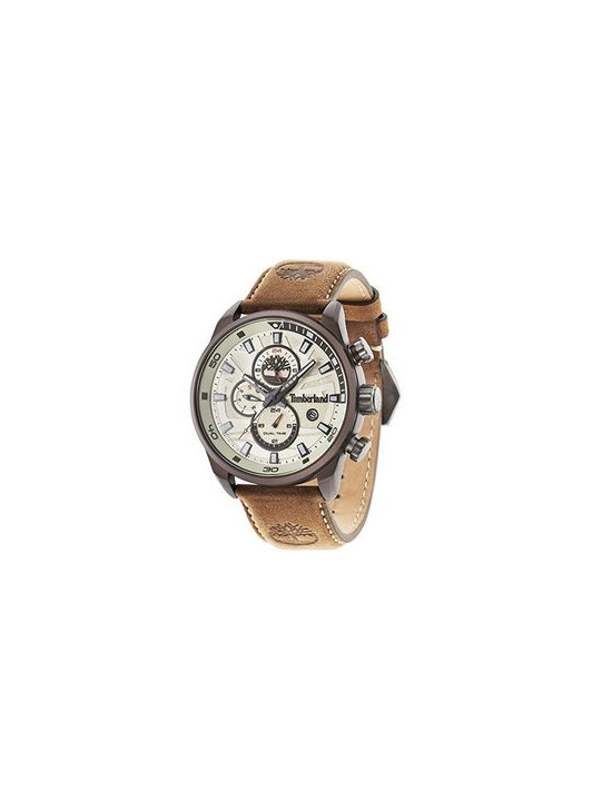 Social Timberland Henniker II - Reloj de hombre de cuarzo beige con esfera analógica pantalla