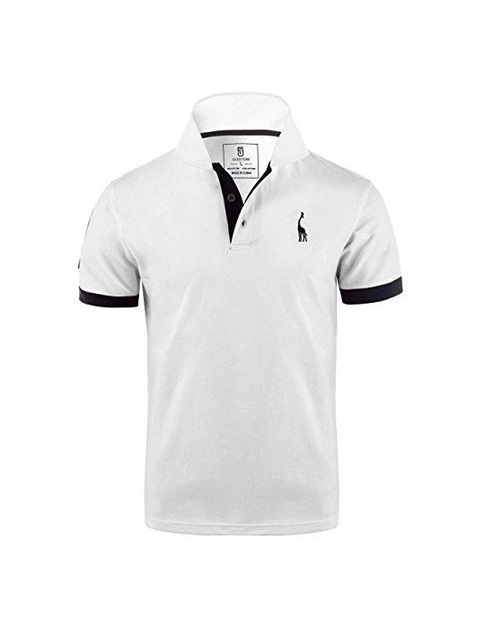 Fashion GLESTORE Polo para Hombre de Manga Corta Collar Camisa Golf MT1030 de